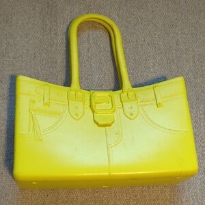 GREAT BAG CO Yellow Rubber Purse Tote Shoulder Handbag Robert Verdi